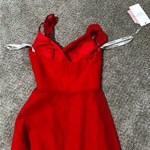 JJ’s House A-line V-Neck Asymmetrical Chiffon Bridesmaid Dress